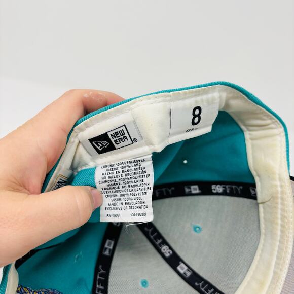 Florida Marlins Hat Cap Fitted Size 8 1997 World Series Side Patch Blue Wool MLB - Picture 5 of 8